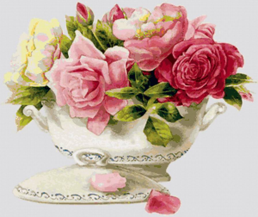 розы - розы, цветы, панно - предпросмотр