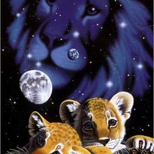 Схема вышивки «Львята»