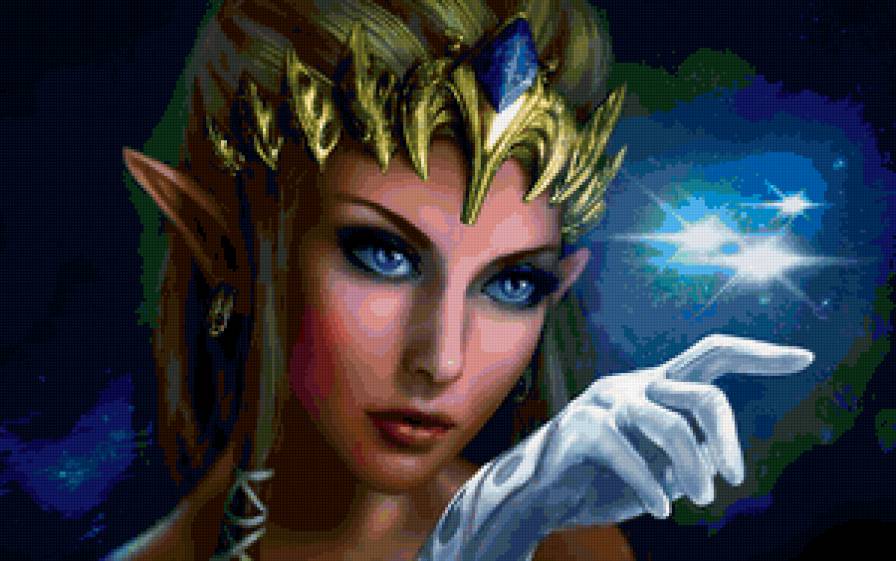 Эльфийка - эльф, магия, люди, девушка, фэнтези - предпросмотр