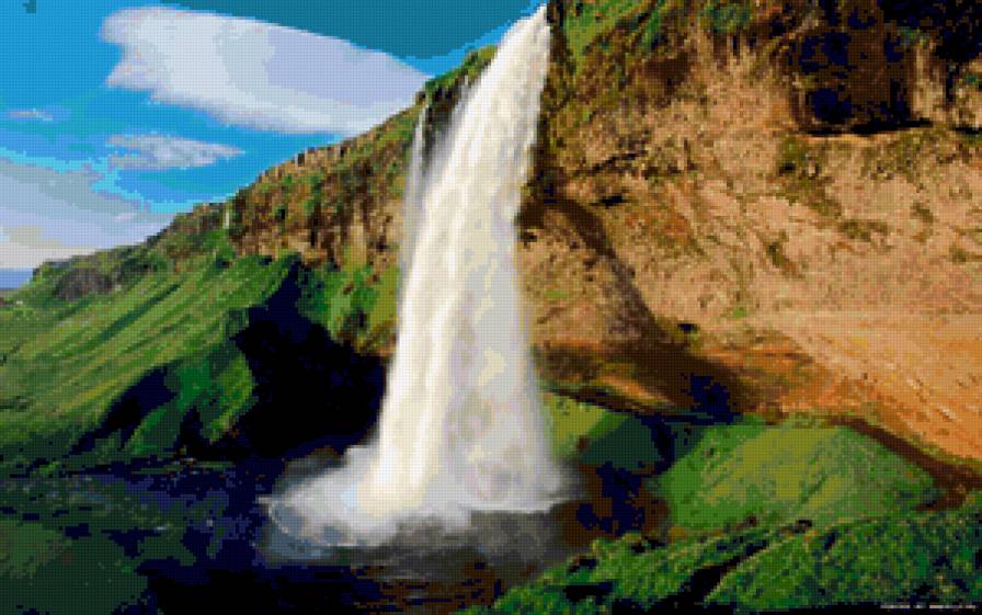 Водопад - водопад, вода, горы - предпросмотр