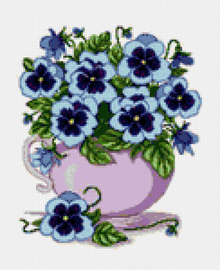 Букетик фиалок - фиалки, цветы, букет - предпросмотр