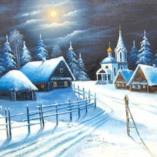 Схема вышивки «зима»