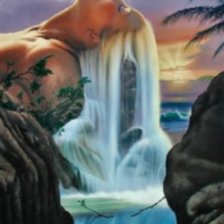 Схема вышивки «девушка-водопад»