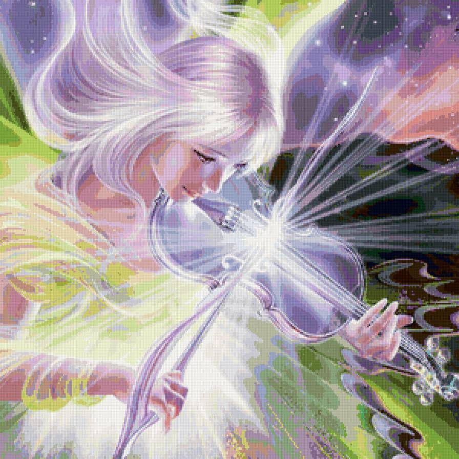 музыка света - музыка, скрипка, фентези, девушка - предпросмотр