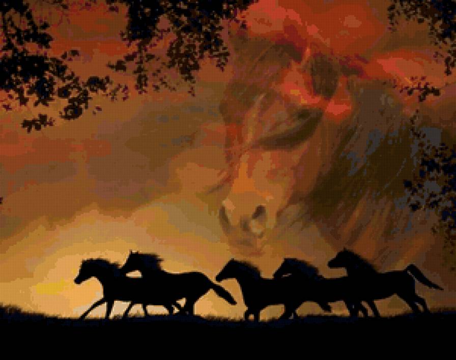 №113673 - живопись, искусство, картина, лошадь, животные - предпросмотр