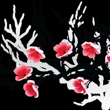 Схема вышивки «Ветка сакуры»