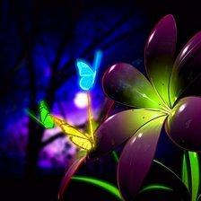 Схема вышивки «бабочки»