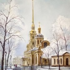 Схема вышивки «Петропавловский собор.»