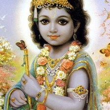 Схема вышивки «Кришна в цветочках»