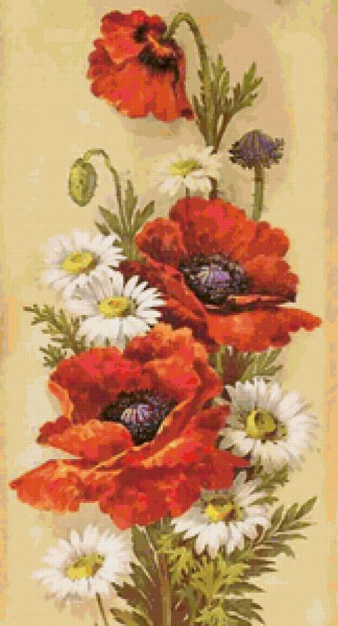 Цветочный декор - живопись, декор, цветы - предпросмотр