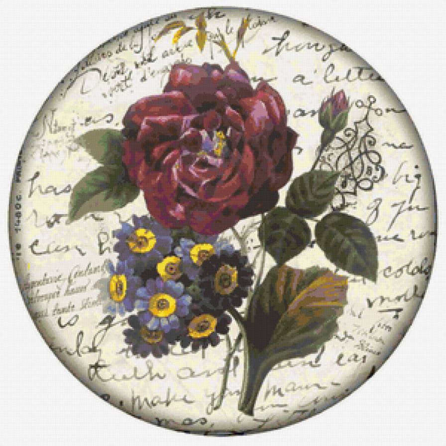 1 - цветы, круг, подушка - предпросмотр