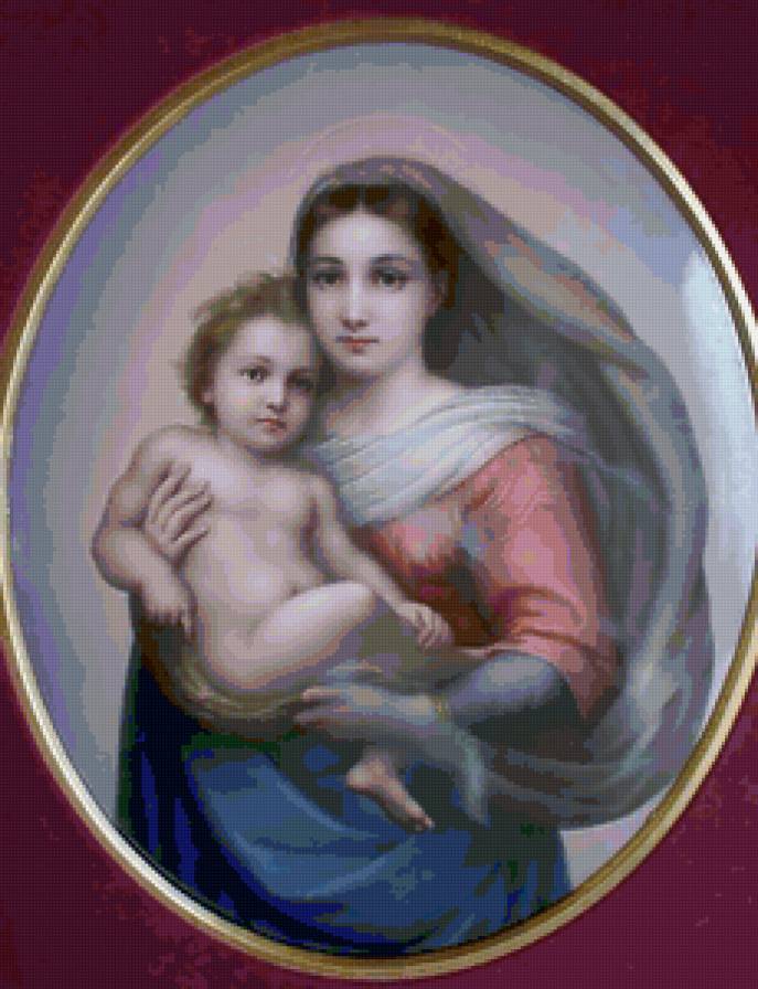 мадонна с младенцем - материнство, живопись, картина, рафаэль, женский образ - предпросмотр