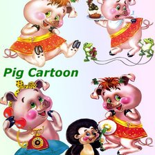 Схема вышивки «веселые свинки»