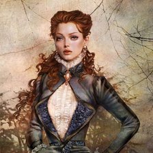 Схема вышивки «Девушка»