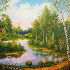 Схема вышивки «Пейзаж»