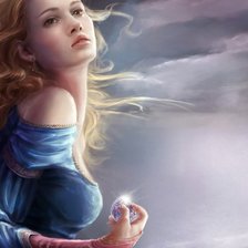 Схема вышивки «Девушка»