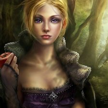 Схема вышивки «Девушка»