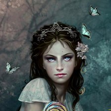 Схема вышивки «Девушка»