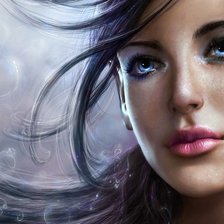 Схема вышивки «Девушка»