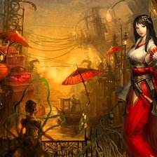 Схема вышивки «Девушка»