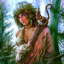 Схема вышивки «Девушка»