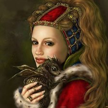 Схема вышивки «Девушка»