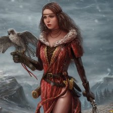 Схема вышивки «Девушка»