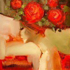 Схема вышивки «портрет женщины»