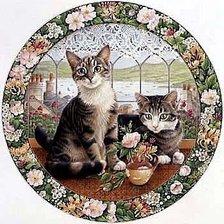 Схема вышивки «кошки»