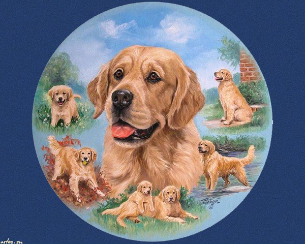 серия "верный друг" - собаки, животные - оригинал