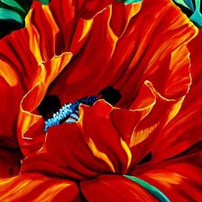 Схема вышивки «красный мак»