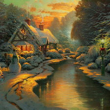 Схема вышивки «домик»