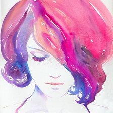 Схема вышивки «Девушка»