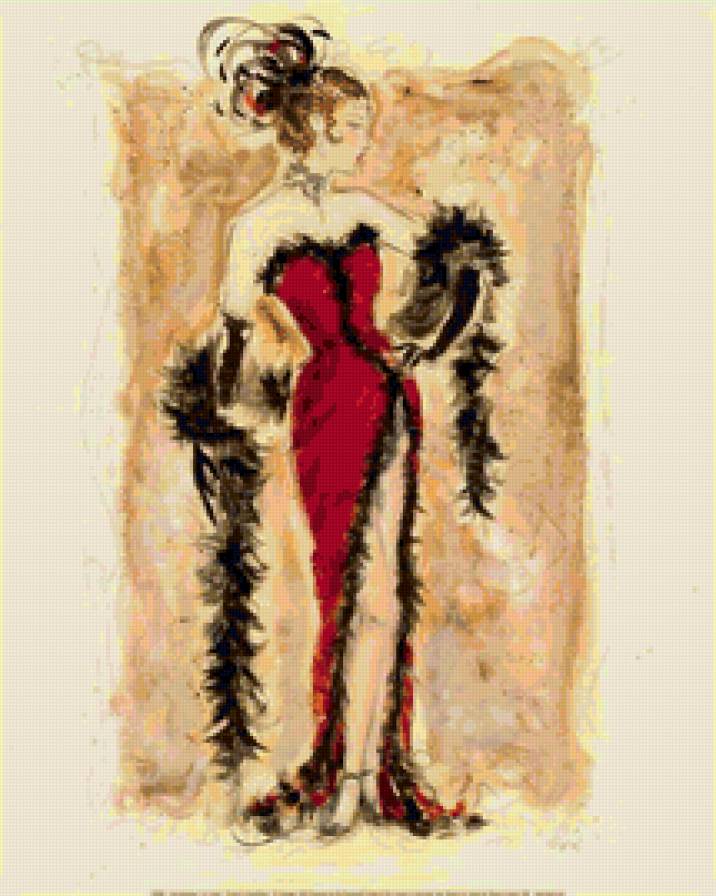 Ретро-гламур - живопись, карен дюпре - предпросмотр