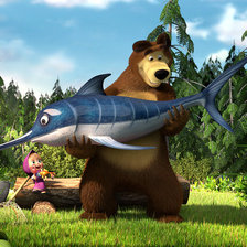 Схема вышивки «Маша и медведь»