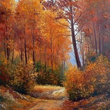 Схема вышивки «осенний пейзаж»