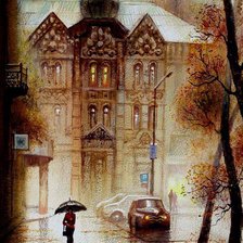 Схема вышивки «Осень в городе»