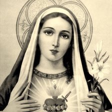 Схема вышивки «Дева Мария»