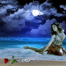 Схема вышивки «луна»