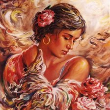 Схема вышивки «девушка»