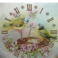 Схема вышивки «птицы у гнезда»