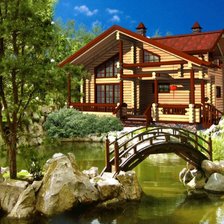 Схема вышивки «домик»