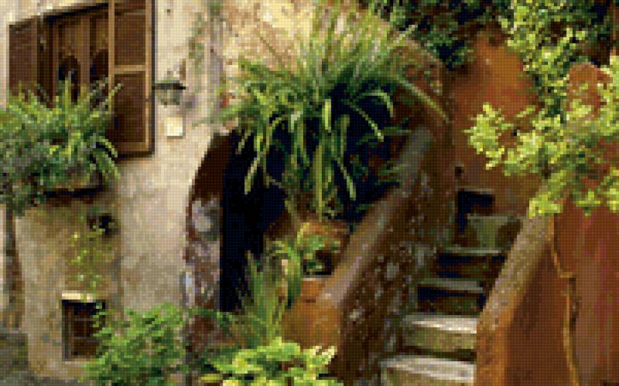 Рим - италия, пейзаж, дворик - предпросмотр