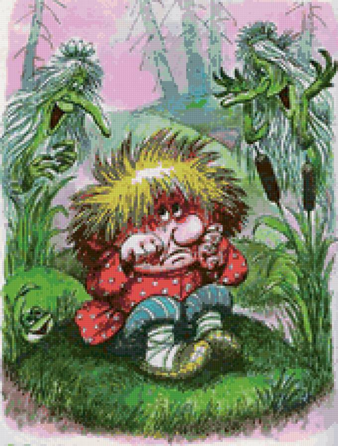 Домовенок - мультяшки, открытка, сказка - предпросмотр