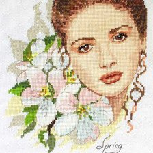 Схема вышивки «девушка»