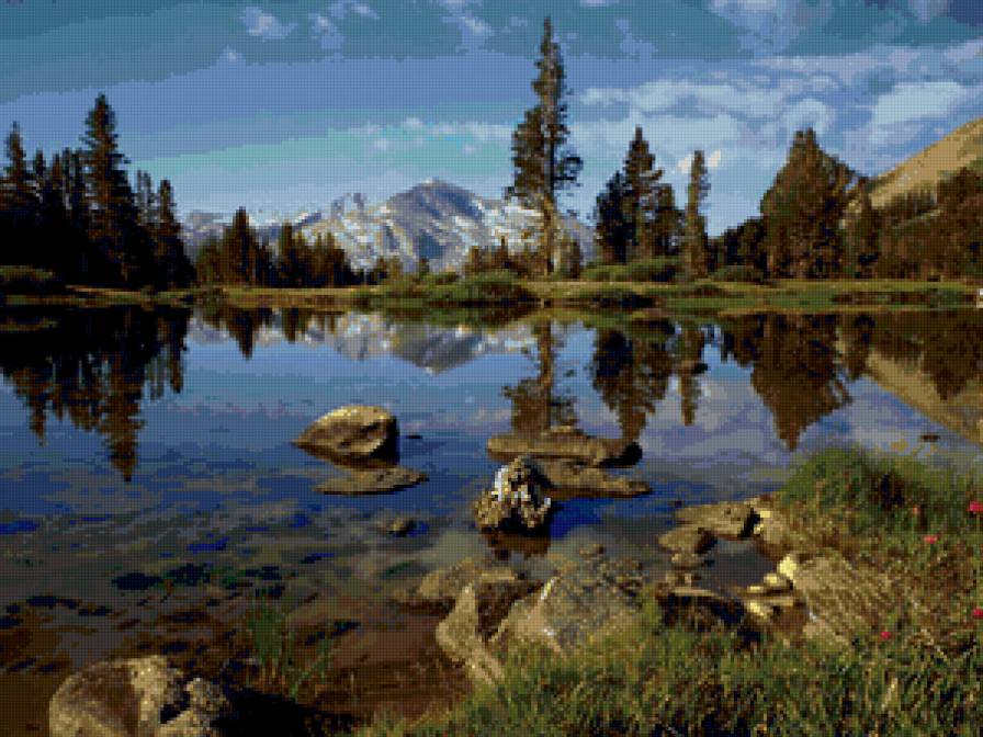 Пейзаж - горы, природа, пейзаж, вода - предпросмотр