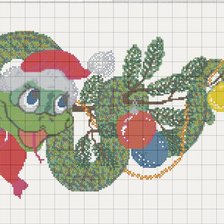 Схема вышивки «Готовая схема Змейка»