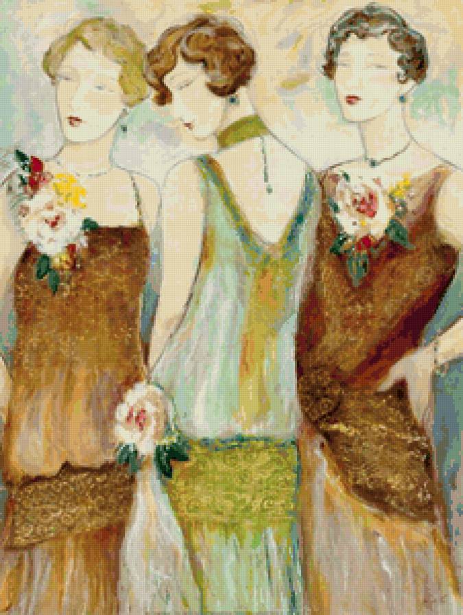 Ретро-гламур - живопись, карен дюпре - предпросмотр