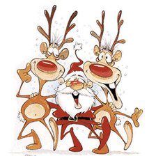 Схема вышивки «Санта и олени»