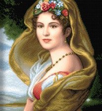 Схема вышивки «Дама с вуалью»